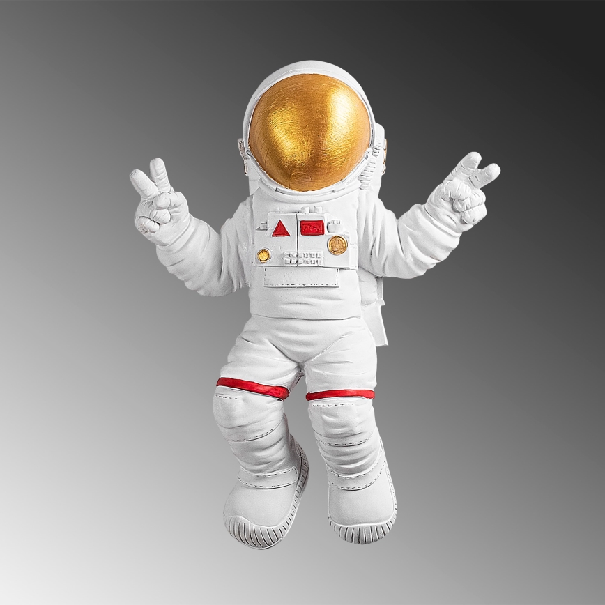 Väggdekoration 47x35 cm astronaut guld