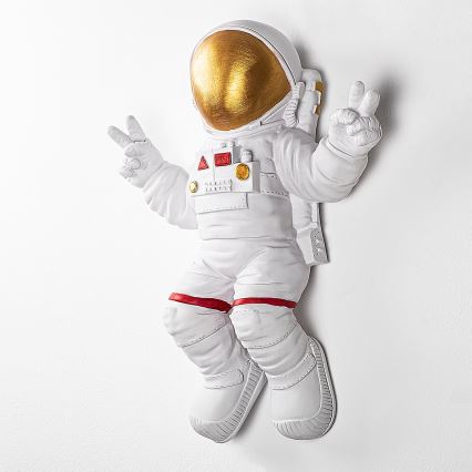 Väggdekoration 47x35 cm astronaut guld