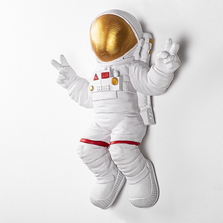 Väggdekoration 47x35 cm astronaut guld