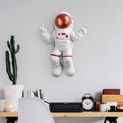 Väggdekoration 47x35 cm astronaut koppar