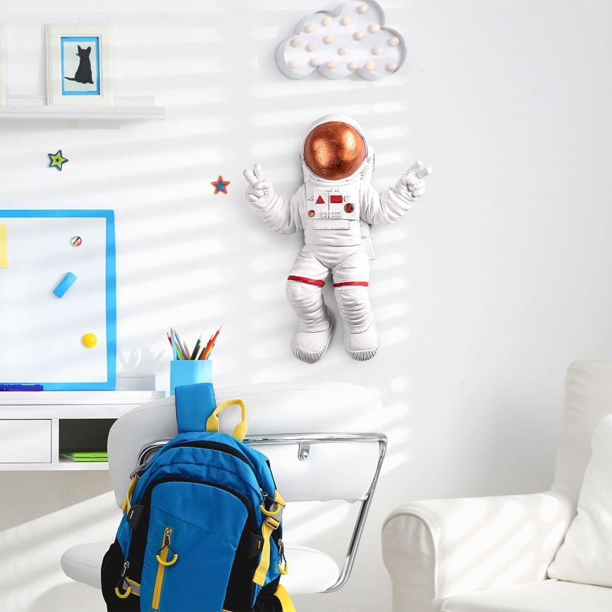 Väggdekoration 47x35 cm astronaut koppar