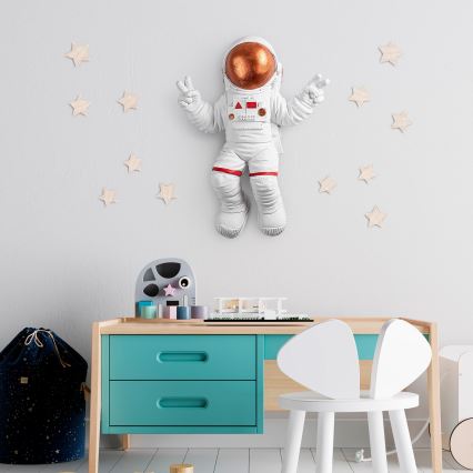 Väggdekoration 47x35 cm astronaut koppar