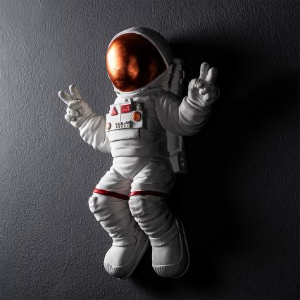 Väggdekoration 47x35 cm astronaut koppar