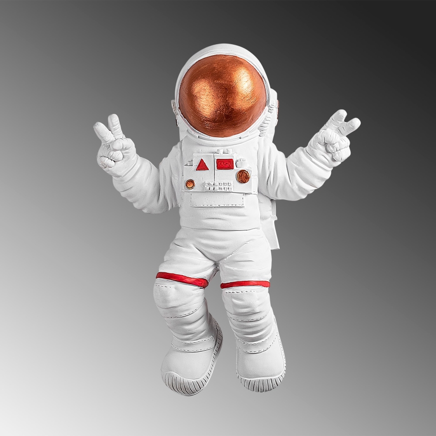 Väggdekoration 47x35 cm astronaut koppar