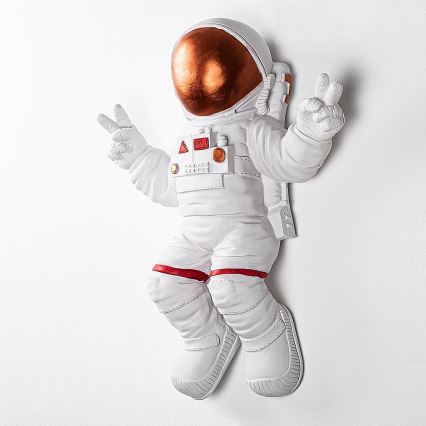 Väggdekoration 47x35 cm astronaut koppar
