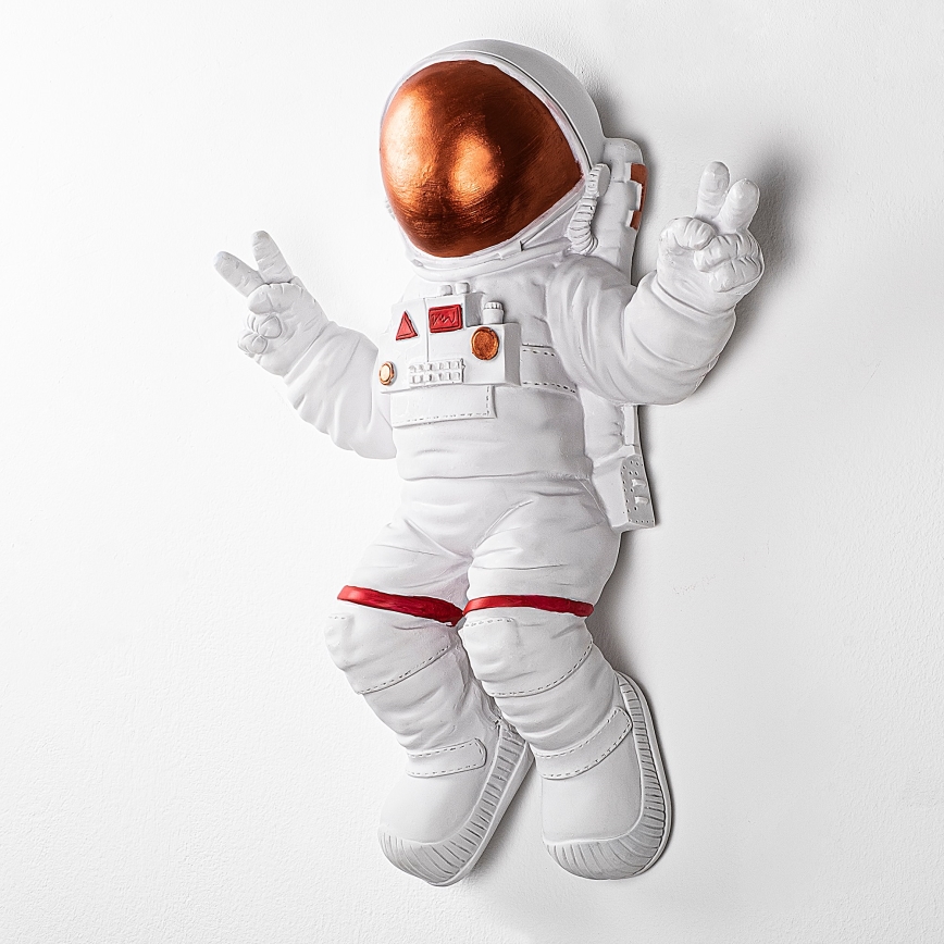 Väggdekoration 47x35 cm astronaut koppar
