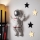 Väggdekoration 47x35 cm astronaut silver