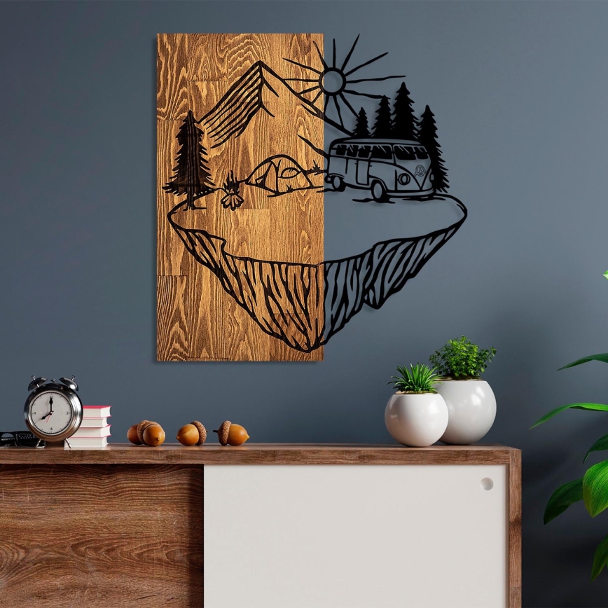 Väggdekoration 54x57 cm camping