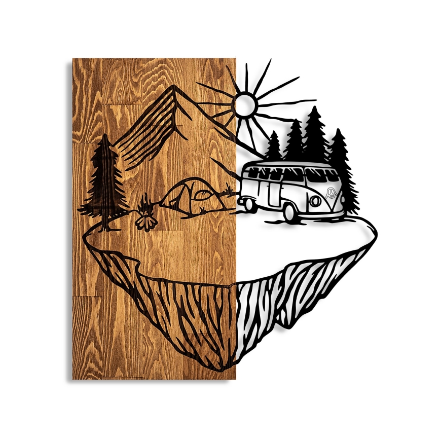 Väggdekoration 54x57 cm camping