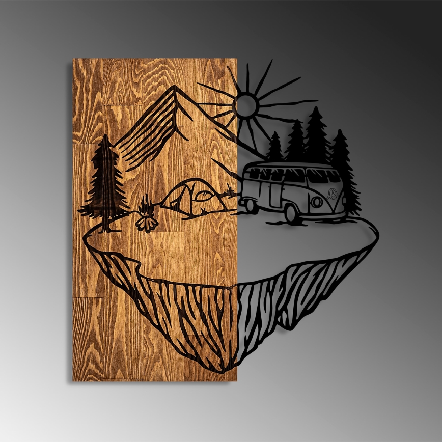 Väggdekoration 54x57 cm camping