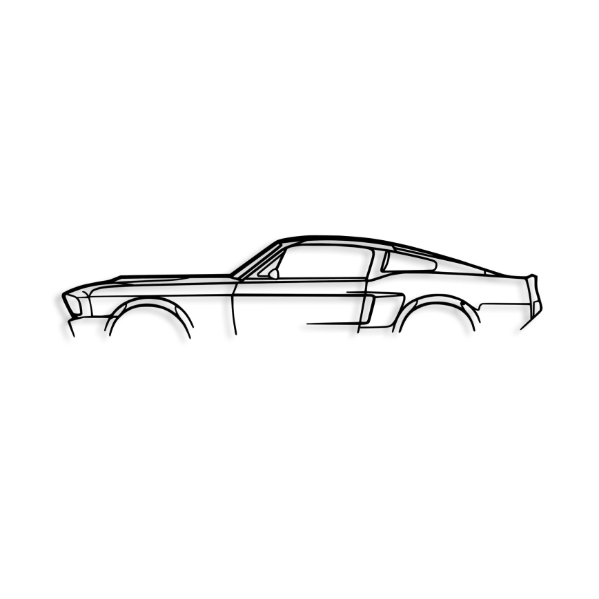 Väggdekoration 70x15 cm car metall