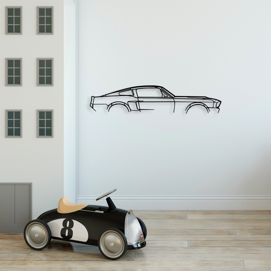 Väggdekoration 70x15 cm car metall
