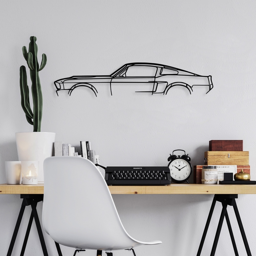 Väggdekoration 70x15 cm car metall