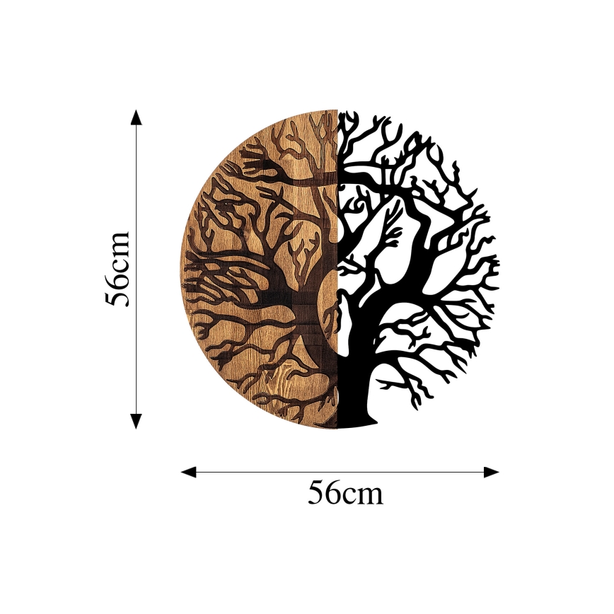 Väggdekoration diameter 56 cm trä