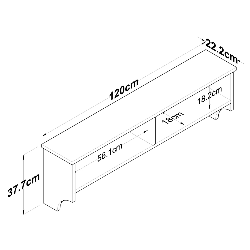 Vägghängare RANI 120x37,2 cm vit/beige