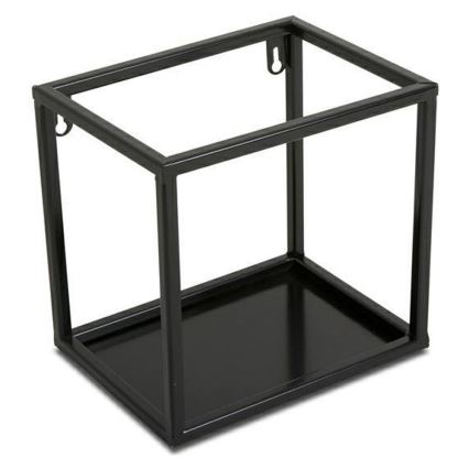 Vägghylla 20x20 cm svart