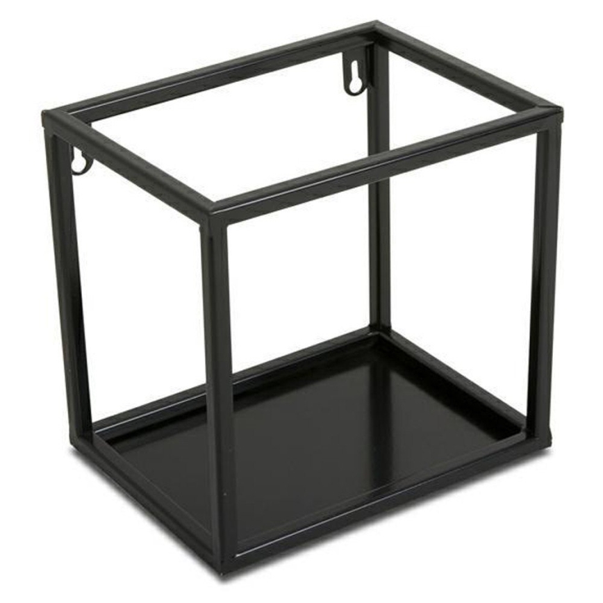 Vägghylla 20x20 cm svart