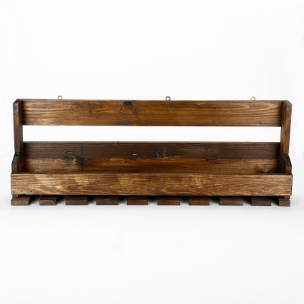 Vägghylla 28x102 cm gran brun