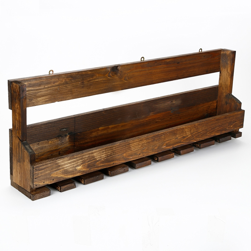 Vägghylla 28x102 cm gran brun