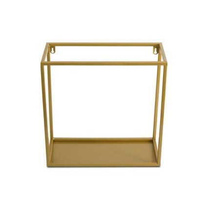 Vägghylla 35x35 cm guld