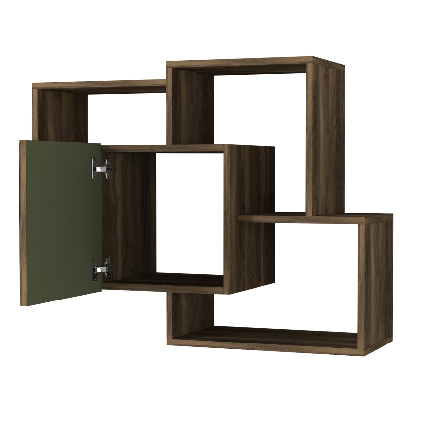 Vägghylla ARCO 73x79,2 cm brun/grön