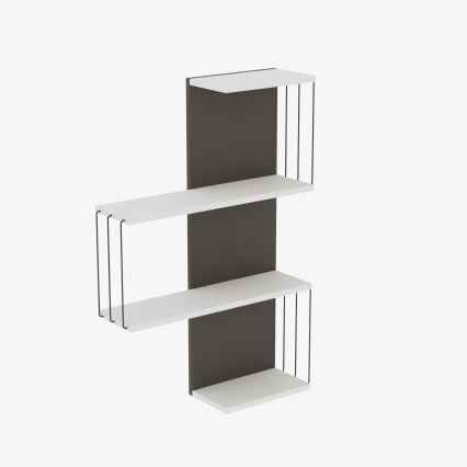 Vägghylla CAMBEL 96x64 cm vit/antracit