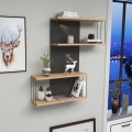 Vägghylla DESTAN 96x65 cm antracit/brun