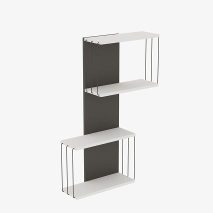Vägghylla DESTAN 96x65 cm vit/antracit