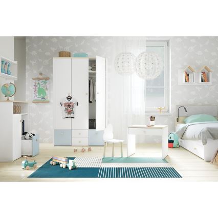 Vägghylla för barn BUBO 35x72 cm vit/beige