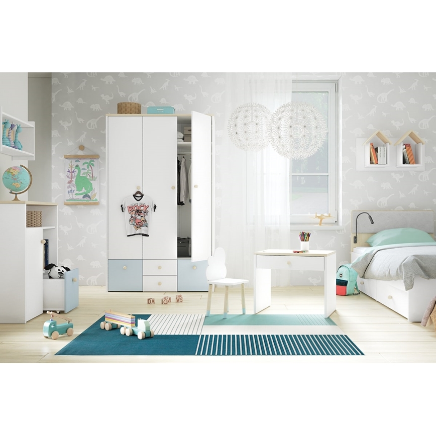 Vägghylla för barn BUBO 35x72 cm vit/beige