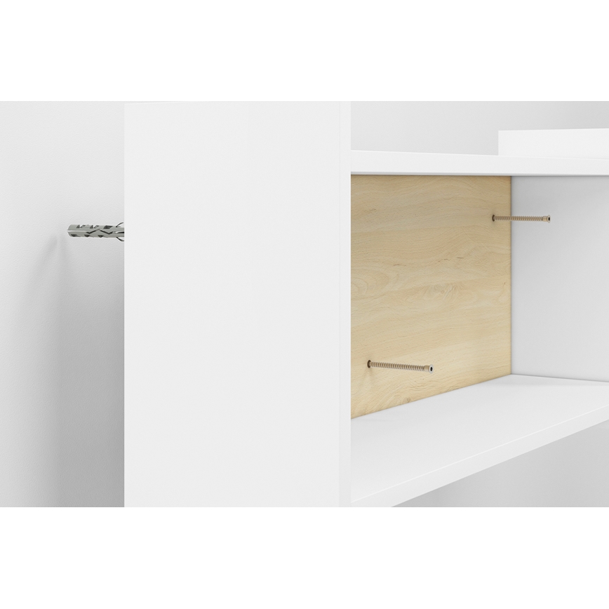 Vägghylla för barn BUBO 35x72 cm vit/beige