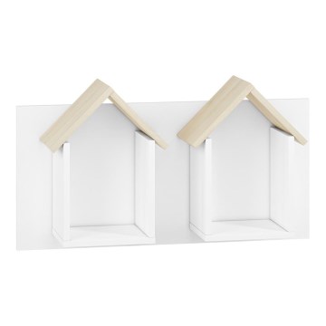 Vägghylla för barn BUBO 45x80 cm vit/beige