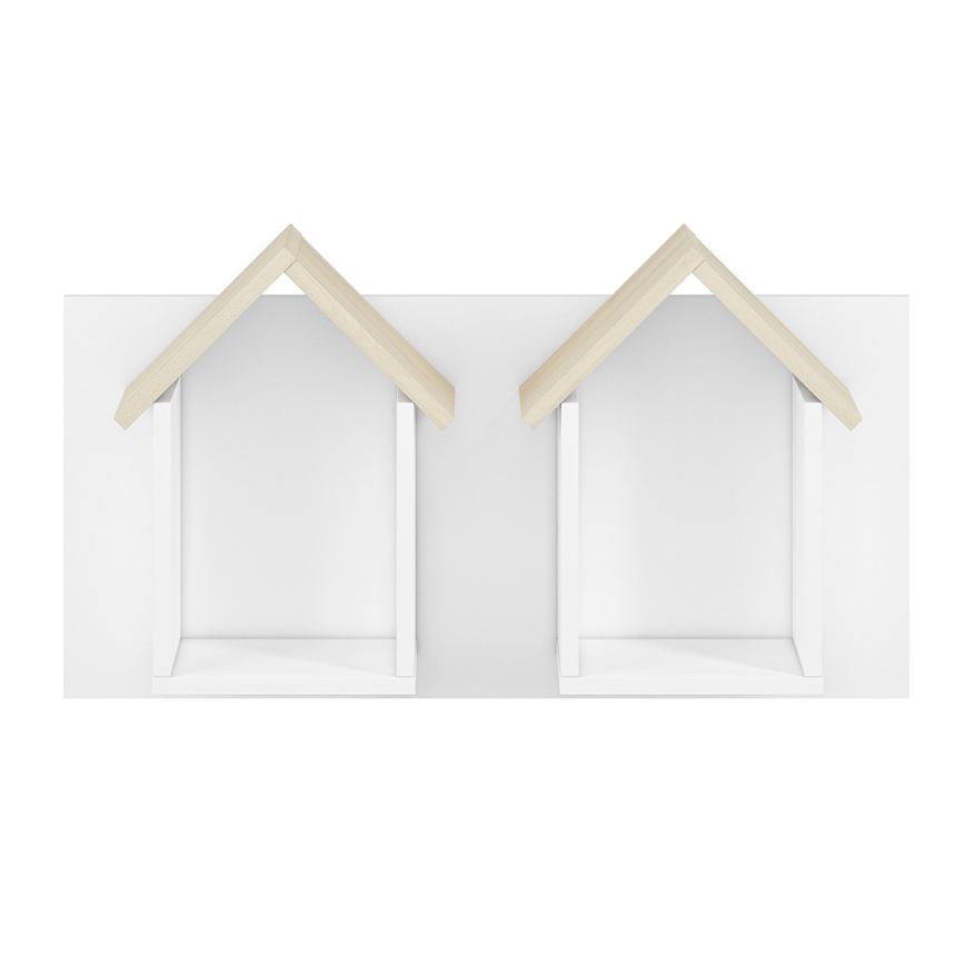 Vägghylla för barn BUBO 45x80 cm vit/beige