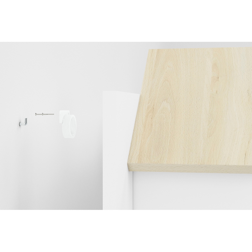 Vägghylla för barn BUBO 45x80 cm vit/beige