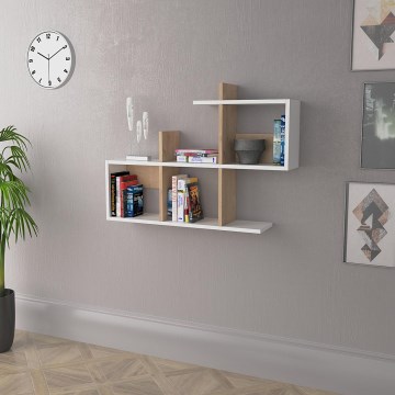 Vägghylla LAGOMOOD 59,6x97,2 cm vit/beige