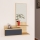 Vägghylla med en mirror ROZELLA 90x60 cm beige/antracit