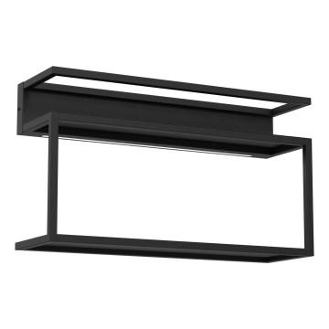 Vägghylla med LED-belysning SHELF 33x60 cm svart