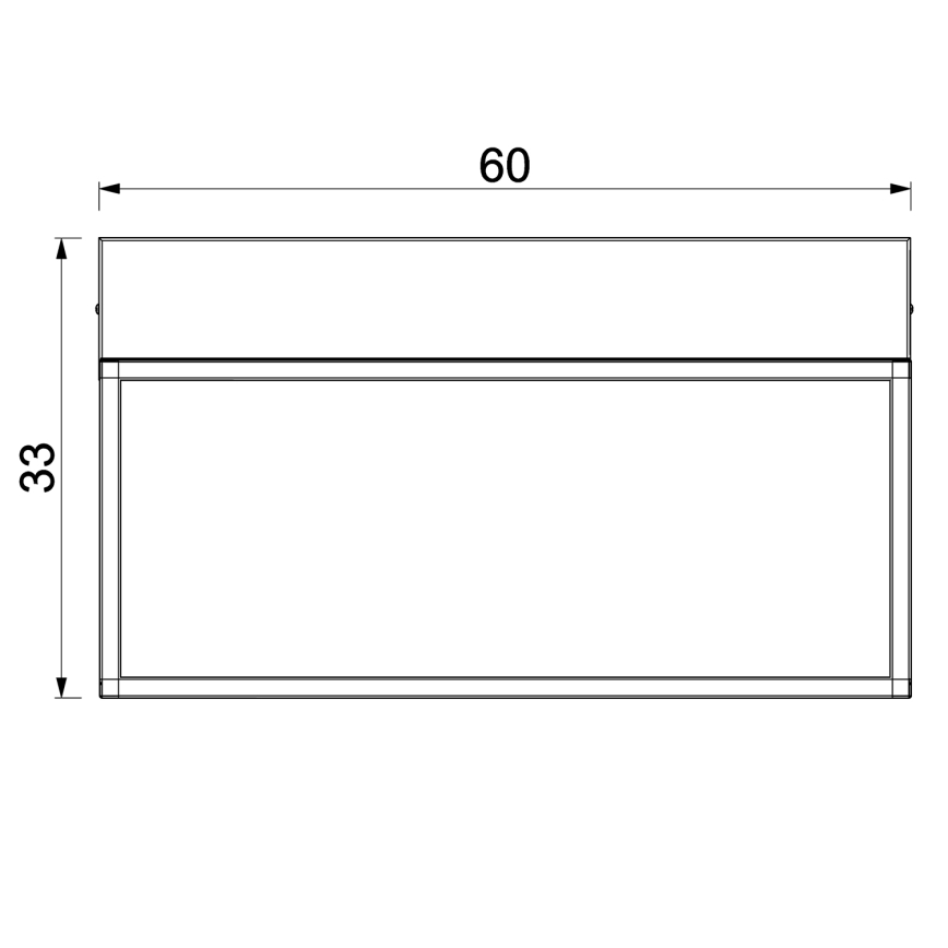 Vägghylla med LED-belysning SHELF 33x60 cm svart