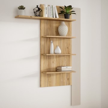 Vägghylla MORO i ek/beige