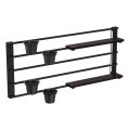 Vägghylla ned blomkrukor och LED belysning SHELF 50x118 cm svart/tall