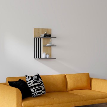 Vägghylla NEZMA 60x40 cm beige/antracit