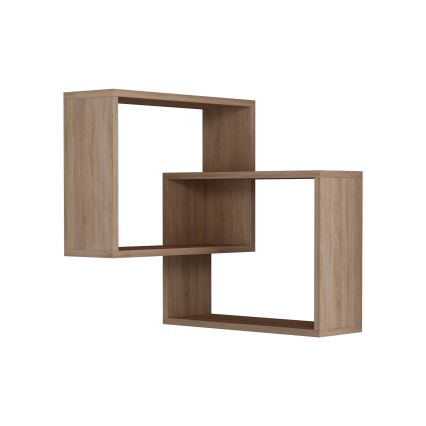 Vägghylla RING 68x68 cm brun