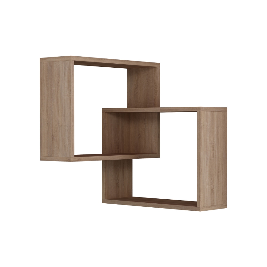 Vägghylla RING 68x68 cm brun