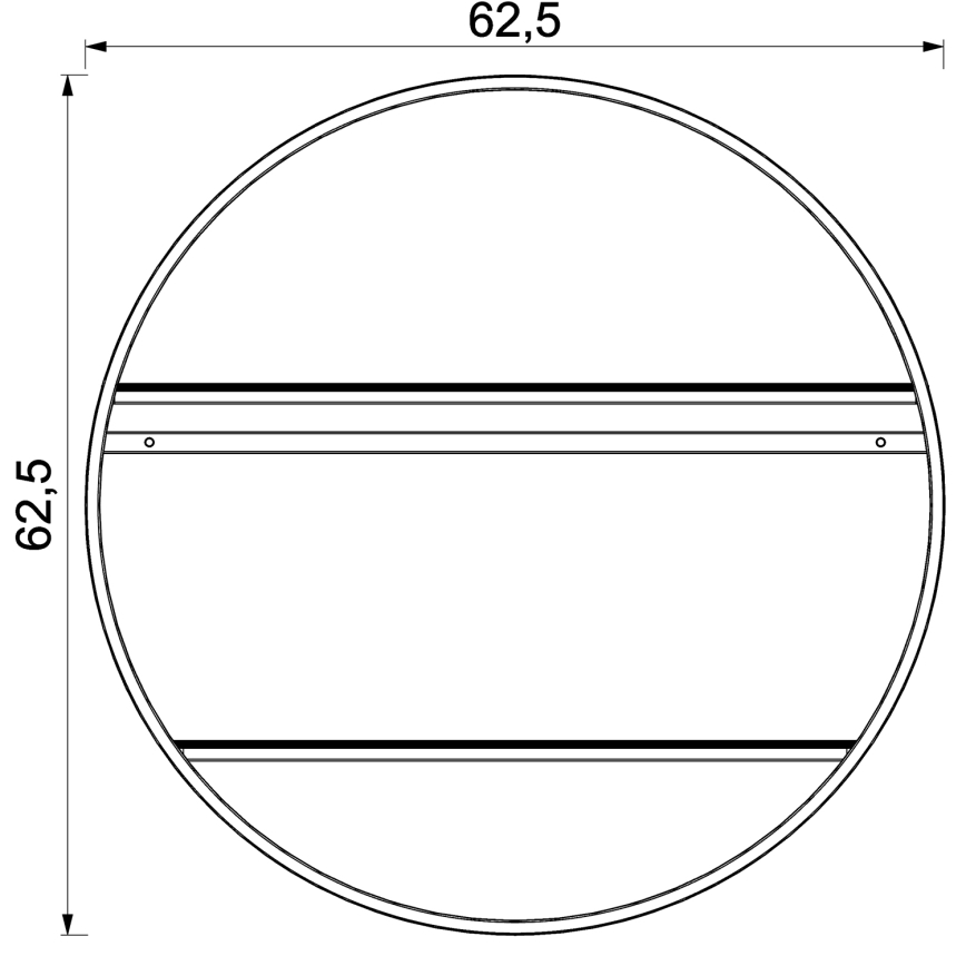 Vägghylla SHELF diameter 62,5 cm ek