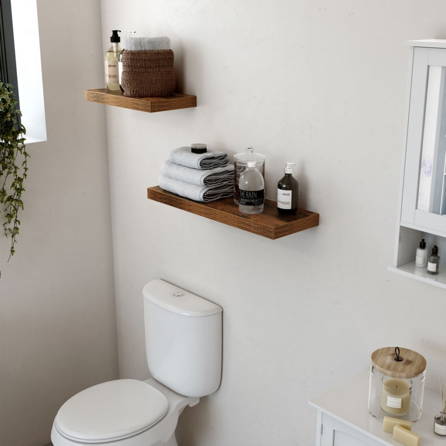 Vägghylla SHELFY brun