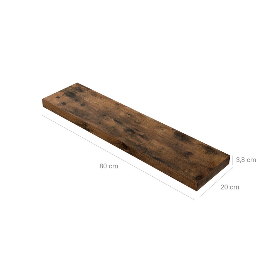 Vägghylla SHELFY brun