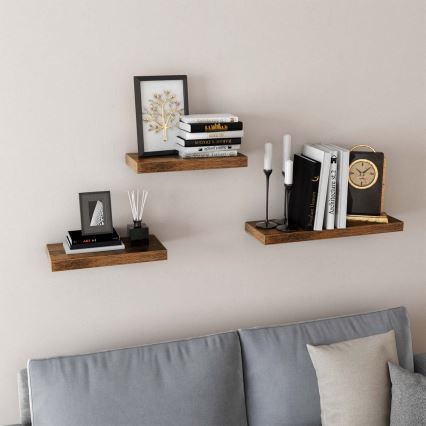 Vägghylla SHELFY brun