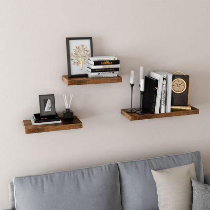 Vägghylla SHELFY, brun
