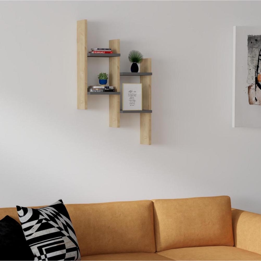 Vägghylla SU 85x49 cm beige/antracit