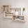 Vägghylla TRIO 54x87 cm beige/vit